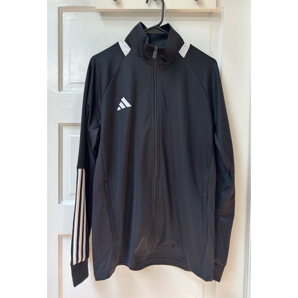 Adidas Sereno Track Jacket Black White Large NEW! $55